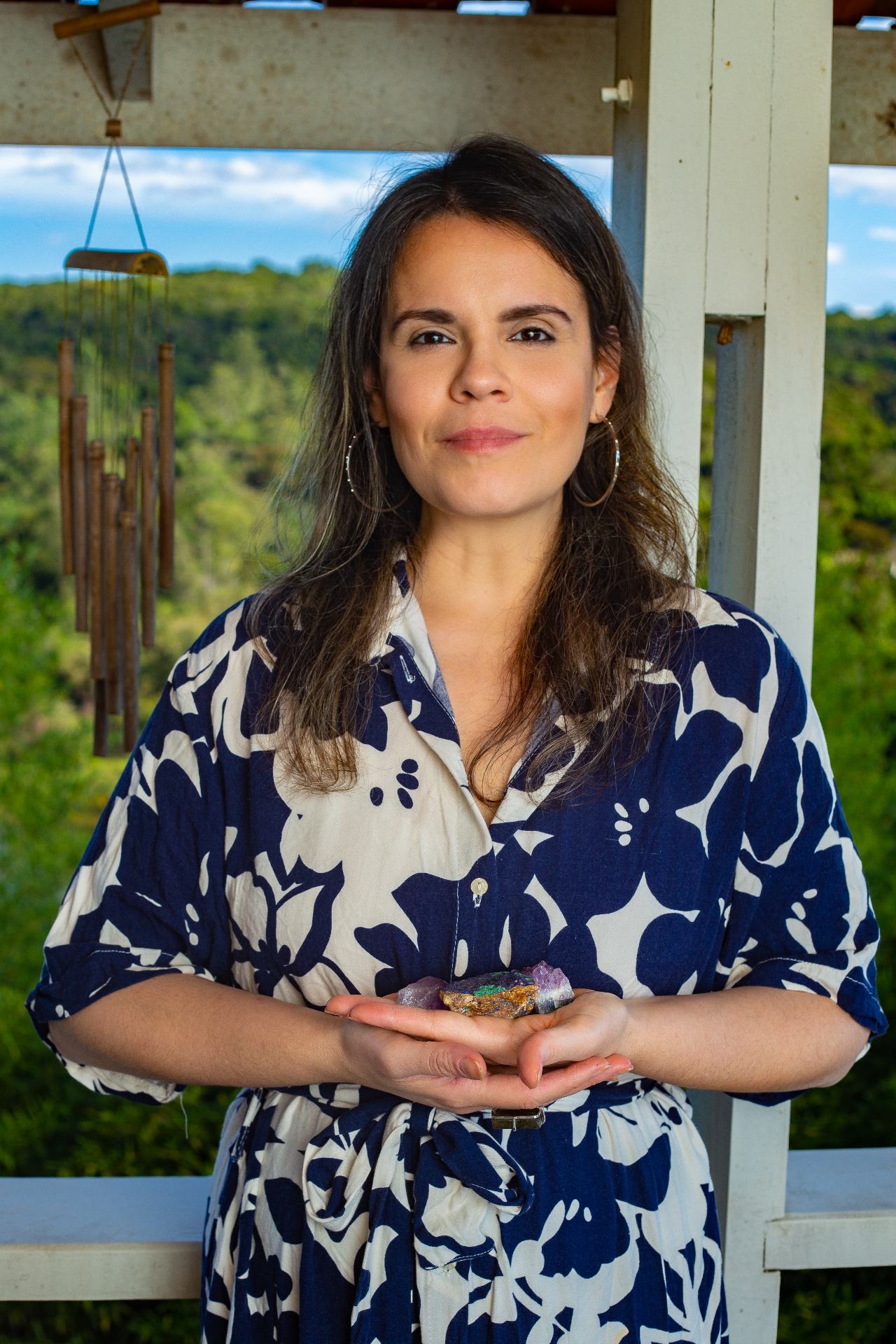 Sullivan Sena, apresentadora da aula terapêutica